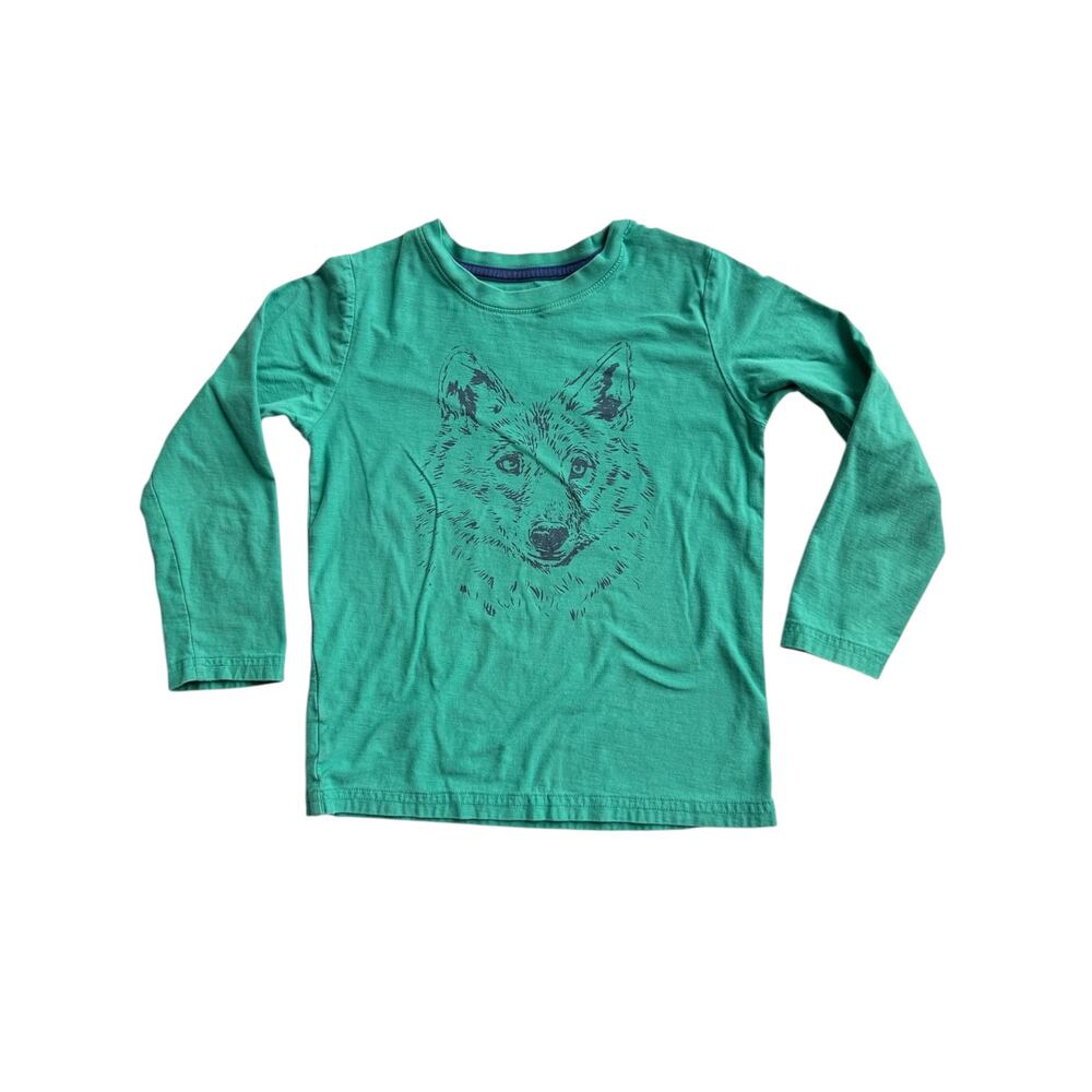Tea Collection Boys Size 6 Long Sleeve Shirt Lot Cotton Fox Turtle Tiger Fish - Picture 6 of 11